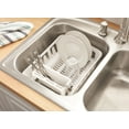 thumbnail image 5 of Mainstays Expandable Kitchen Dish Drying Rack with Utensil Holder, Countertop Dish Drainer Rack for Plates, Cups and Kitchen Sink Organization, White, 5 of 5