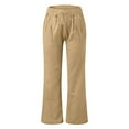 thumbnail image 6 of Timegard Wide Leg Pants for Women Cotton Linen Summer Drawstring Loose Lightweight Lounge Pants, 6 of 6