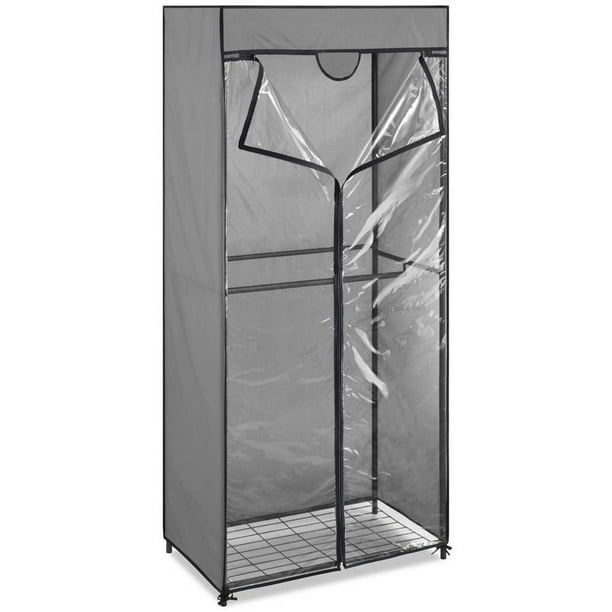 Double Rod Portable Closet with Cover