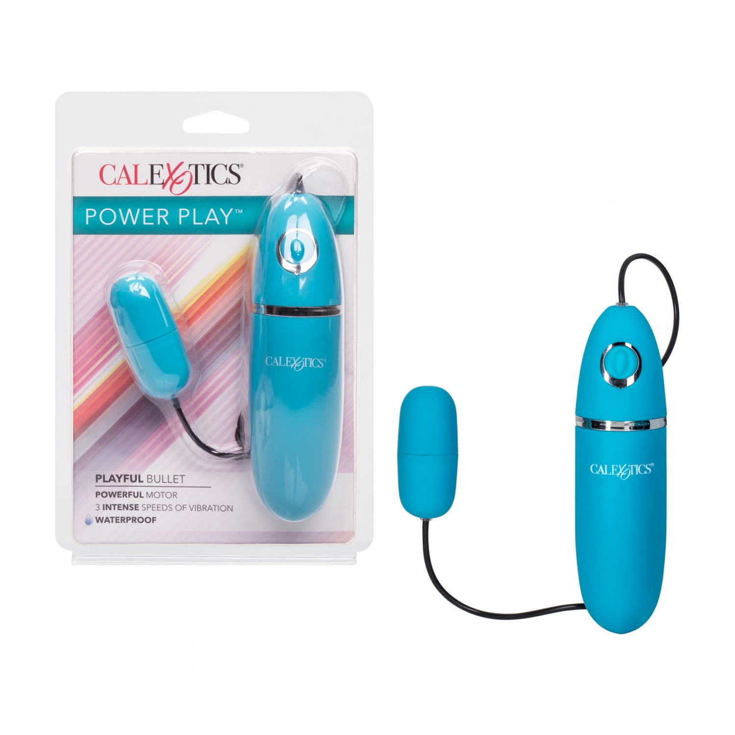CalExotics power play 3-Speed Satin Smooth Playful Bullet Vibrator - Teal