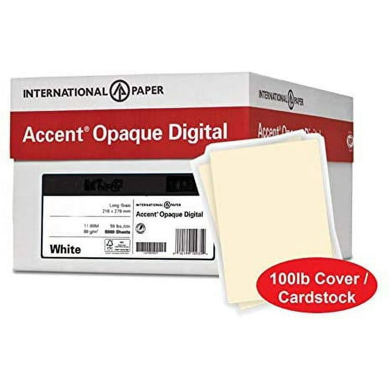 Accent Opaque Cream Colored Cardstock Paper, 100lb Cover, 271 gsm, 19x13 Card Stock, 4 Ream Case / 700 Sheets, Heavy Cardstock with Super Smooth