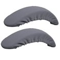 thumbnail image 3 of 2pcs Soft Chair Arm Rest Covers Stretchable Office Chair Armrest Slipcovers - Black, 3 of 6