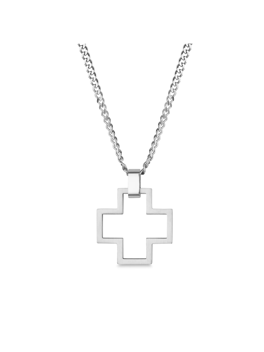 316L Stainless Steel Silver Gold Dragon Cross Pendant Necklace & Designer Chain 