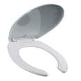 thumbnail image 3 of asiento para baño antibacterial y bisagras ajustables redondo blanco plástico, 3 of 5