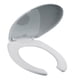 thumbnail image 3 of asiento para baño antibacterial y bisagras ajustables redondo blanco plástico, 3 of 5