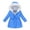 Blue, variant on OGLCCG Girls Winter Coat Full Zip Winter Warm Fleece Puffer Jackets for Kids Solid Color Outdoor Thick Coats with Pockets 4-12 Years