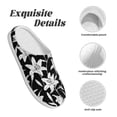 thumbnail image 5 of Picia Lilies Flowers for Women's Lamb-hug Comfy Fleece House Slippers Memory Foam, Slip-on House Shoes Indoor Outdoor-39/40, 5 of 7