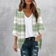 thumbnail image 1 of Cárdigan de manga larga para mujer, blusa informal estampada con bolsillo, abrigo tipo cárdigan para mujer, 1 of 5