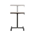 thumbnail image 5 of Seville Classics Airlift Pneumatic Laptop Computer Mobile Desk Cart, Height-Adjustable to 43.5'' H, Maple, 5 of 8