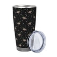 thumbnail image 2 of Picia Mallards And Snowflakes Pattern 20 oz Tumbler Stainless Steel Vacuum Insulated Coffee Ice Cup Double Wall Travel Flask Dual Lid Water Bottle, Eco-friendly Car Cup-Straw Three-piece Set, 2 of 8