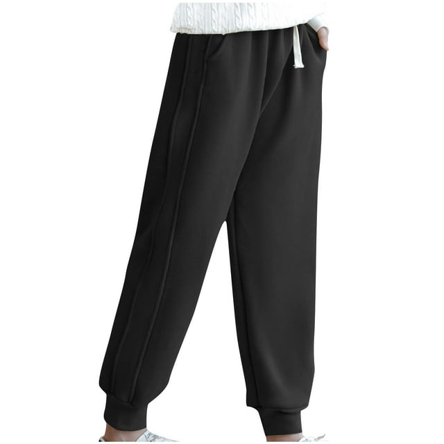 QIPOPIQ Girls' Friendly Soft Fleece Sweatpants Clearance