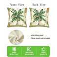 thumbnail image 2 of Tropical Palm Tree Throw Pillow Covers 20 x 20 Inch Summer Outdoor Green Leaves Decorative Pillow Cases Polyester Linen Cushion Covers for Couch Sofa Home Decor Set of 4, 2 of 7