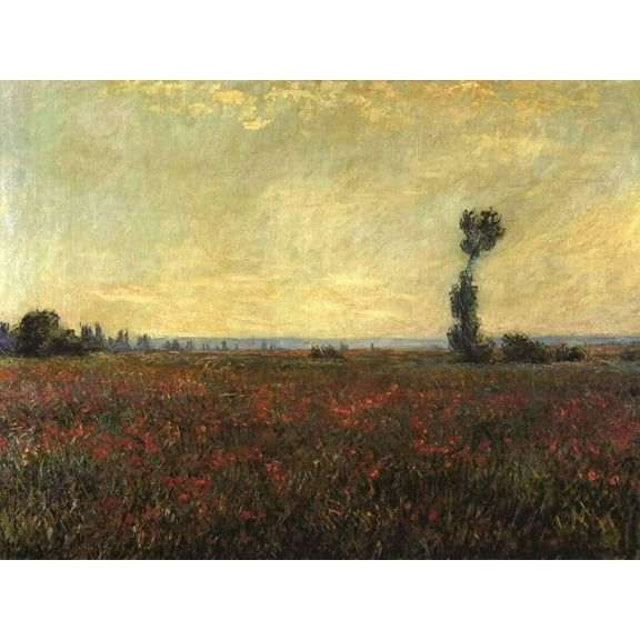 Mohnblumenfeld by Monet - CANVAS OR FINE PRINT WALL ART PRINT