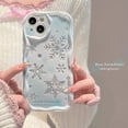 thumbnail image 5 of Hermosa funda de teléfono con copos de nieve para iPhone 14 Pro Max, 15, 11, 12, 13 Mini, XR, 6s, 6, 8, 7 Plus, X, XS, SE, 2020, 2022, 5 of 5