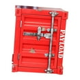 thumbnail image 3 of Mesita de noche de estilo Industrial, armario estilo contenedor, muebles para el hogar, práctica mesita de noche con cerradura para aperitivos de baño Rojo, 3 of 8