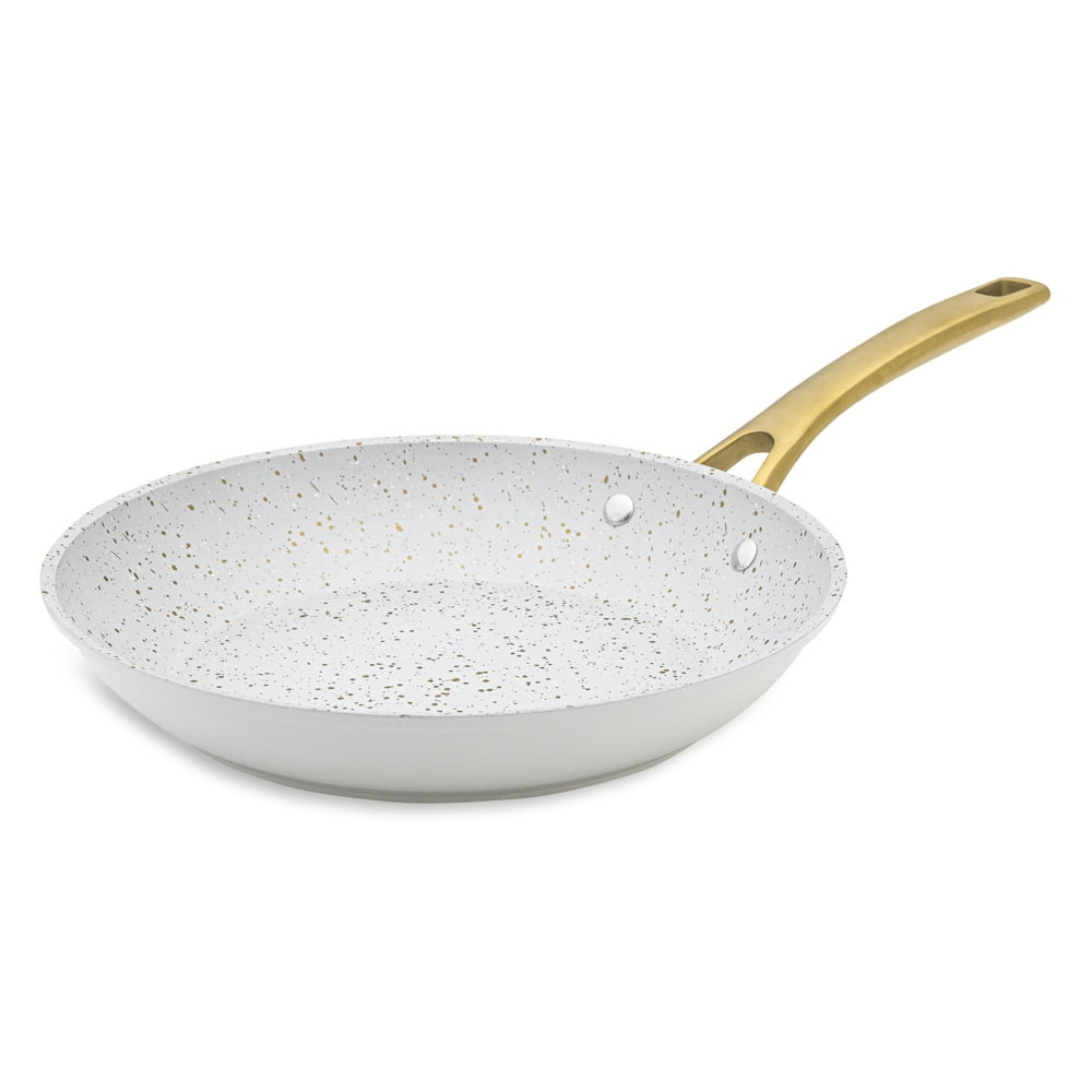Thyme and Table 12 Piece Nonstick Aluminum Cookware Set, Pots and Pans Set - White