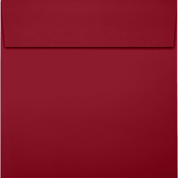 LUX Paper Square Invitation Peel & Press Envelopes, 6 1/2 x 6 1/2, Garnet Red, 50 Pack