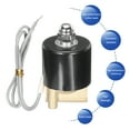 thumbnail image 4 of Brass Electric Solenoid Valve, 1/4" NPT 12V DC Air Valve Normally Closed Water Gas Fuel Diesel Oil, 4 of 5