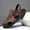 W9-Brown, variant on Men's Stylish Leather Hollow Flat Sandals Closed Round Toe Adjustable Strap Zipper Breathable Fisherman Shoes Summer Beach Anti-Slip Sandal for Leisure Work Driving,Light Brown 46(US-11)