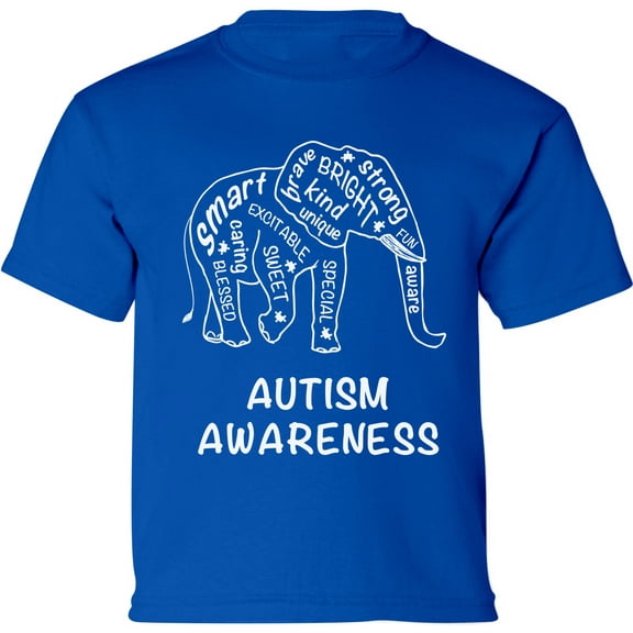 Autism Awareness Elephant Graphic Shirt - Autism Boys Girls Toddler T-Shirt - 2T 3T 4T 5/6T