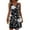 Black, variant on WTOBBY Women's Stylish Floral Print V-Neck Camisole Dress No Pockets, Sleeveless Design for Summer Fashion, Comfortable and Flowy for Casual and Evening Wear,Royal Blue 2XL