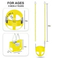 thumbnail image 5 of JBeeCtrl Baby Swing High Back Full Bucket Toddler Swing Seat with Coated Chain and Carabiners, 1 Pack, 7.8 x 17.7 x 11 in- Yellow, 5 of 7