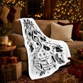 thumbnail image 3 of Musical Tree Ornaments Festive, Festive Holiday Scene, Warm Flannel Blanket for Living Room and Family Room with Detailed Artwork, Art Lovers Christmas Gift, Festive Home Decor, 3 of 9