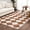 Off White, Chestnut / Ulric, variant on BoutiqueRugs Ulric Contemporary Area Rug - Machine Washable - Cream, Dark Orange - 18" Sample