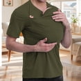 thumbnail image 4 of Jowamay Kangaroo Shirt for Dad V Neck Casual Comfort T Shirt with Kangaroo Pouch Slim Fit Summer Tops for Shopping, 4 of 5