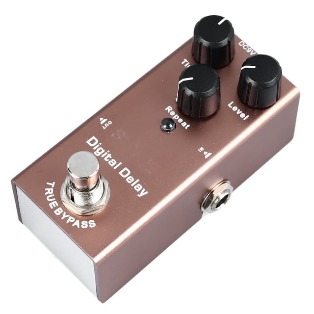 Pédale d'Effet de Guitare Électrique, Mini Pédale de Modulation en Alliage d'Aluminium avec Divers Boutons et Interrupteurs, Réglage Précis