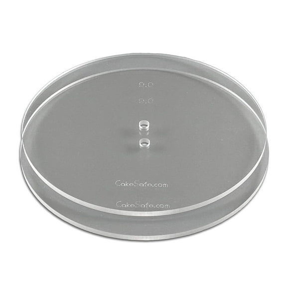 CAKESAFE – 2-9” Disques Acryliques Transparents – Parfait Outil de Glaçage pour Lisser la Crème Glacée sur Vos Gâteaux