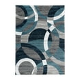thumbnail image 3 of World Rug Gallery Geometric Circles Blue 5'3" x 7'3" Area Rug, 3 of 9