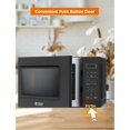 thumbnail image 5 of COMMERCIAL CHEF Microondas de 0.7 pies cúbicos con 10 niveles de potencia, microondas de 700 W con pantalla digital, microondas de encimera con cerradura de puerta de seguridad para niños, programable, 5 of 5