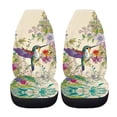 thumbnail image 5 of FOR U DESIGNS Hummingbird Flower Print Car Seat Cover Stretchy 2 Pcs Front Interior Sets Wear-Resistan Vehicle Cushion Cover Automotive Seat Protector Fit for Van,Trucks, SUVs, 5 of 7