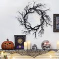 thumbnail image 2 of Halloween Decorations Outdoor, Hwkond Black Decoration Halloween Wreath, Artificial Halloween Front Door Wreath, Indoor Outdoor Home Party Wreath Up to 65% Off, 2 of 6