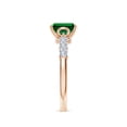 thumbnail image 3 of ANGARA Emerald-Cut Lab Grown 1 Ct Emerald Engagement Ring with Diamond Accents for Women in 14K Rose Gold (Size-7x5mm) | May Birthstone, Anniversary, Jewelry Gift for Women | Lab-Grown Emerald Ring, 3 of 9