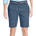 thumbnail image 1 of Pantalones cortos tipo chino informales con cinturón y frente plano para hombre de Club Room, azul, 32 Club Room chino, 1 of 1