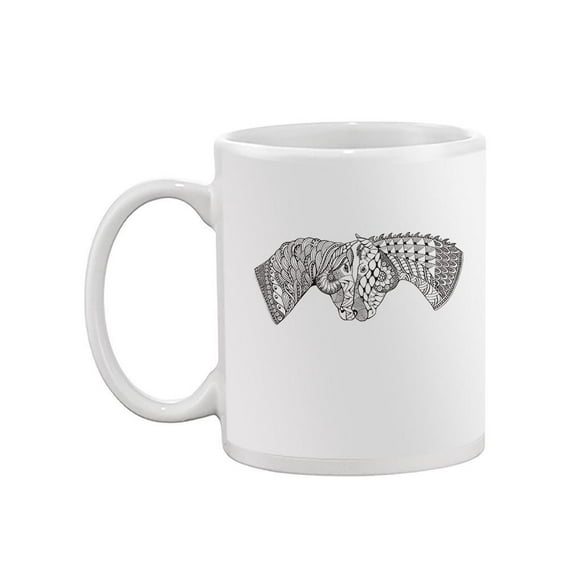 Horses In Zentangle Style Mug - Image by Shutterstock