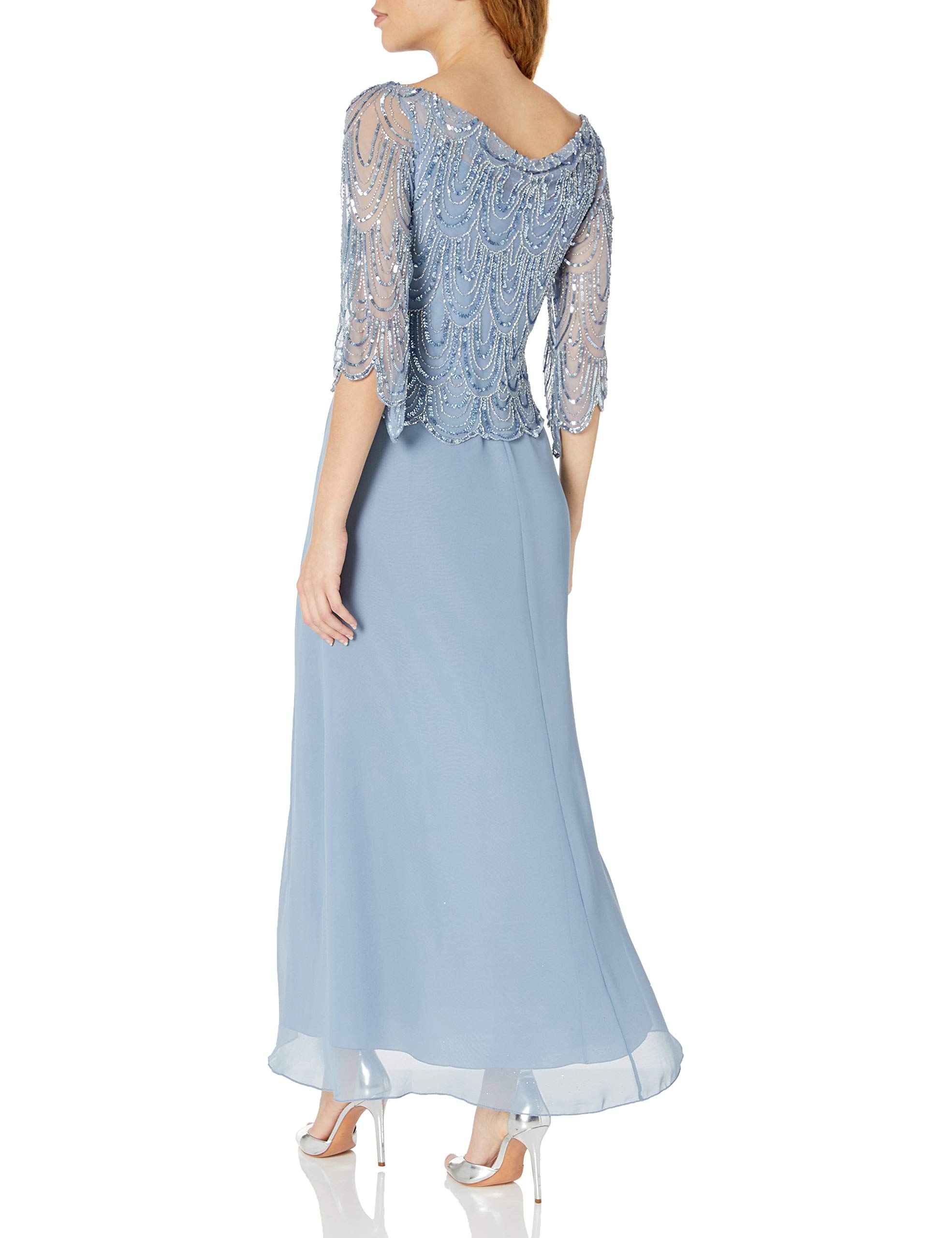 4 Scallop Beaded Pop Over Gown 