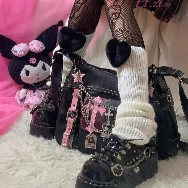 Amazon.com: Y2K Messenger Bag Women Punk Cross Gothic Emo