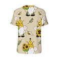 thumbnail image 3 of Rocae Gnomes Bees And Sunflowers for Breathable Men's Baseball T-Shirt Fashionable Casual Baseball Jersey, Moisture-wicking Sportswear 3X-Large, 3 of 9