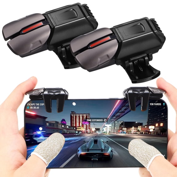 OUNONA Mobile Gaming Triggers 1 Pair with Comfortable Finger Sleeves and Secure Grip for Enhanced Mobile Phone