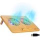 thumbnail image 1 of Laptop Cooler - Adjustable Speed - Ventilated Support With Bamboo Structure For 10' To 15.6' Computer - Extra Usb Port [ New Version 2020 ], 1 of 4