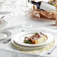 thumbnail image 4 of 8Pcs Manteles Redondos Desechables Dorados, 13" Decoraciones de Mesa con Brillos Metálicos, 4 of 6