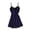 Blue, variant on Rotm Slip Dress Lingerie for Women Lace Babydoll Asymmetrical Hem Sexy Sheer Sleepwear Navy,S