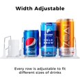 thumbnail image 4 of Drink Organizer for Fridge - Spring Loaded Pusher Glide,  Pushing Soda Can Dispenser, Beer Bottle Beverage Holder for Refrigerator - 4 Rows, White, 4 of 5
