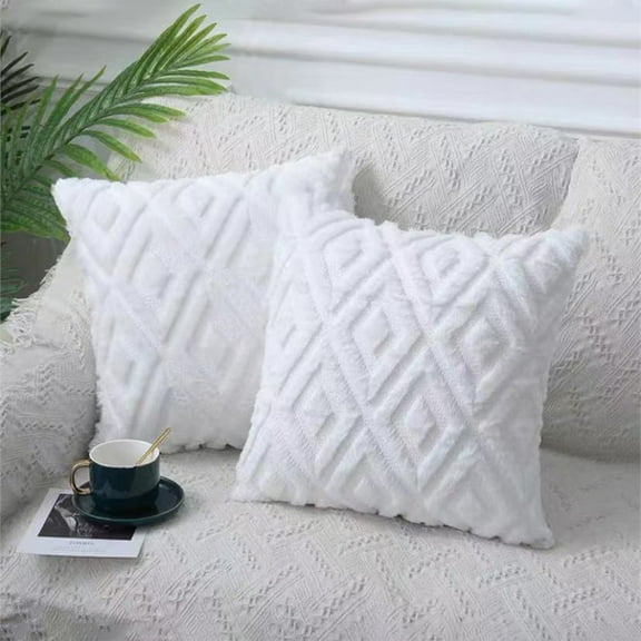 Fiudx Funda de Cojín con Flores, Suave y Sintética de Lana de Cordero, Elegante Decoración para El Hogar, Tacto Cómodo y Acogedor, Accesorio Decorativo para La Sala de Estar, Perfecta para San Valent