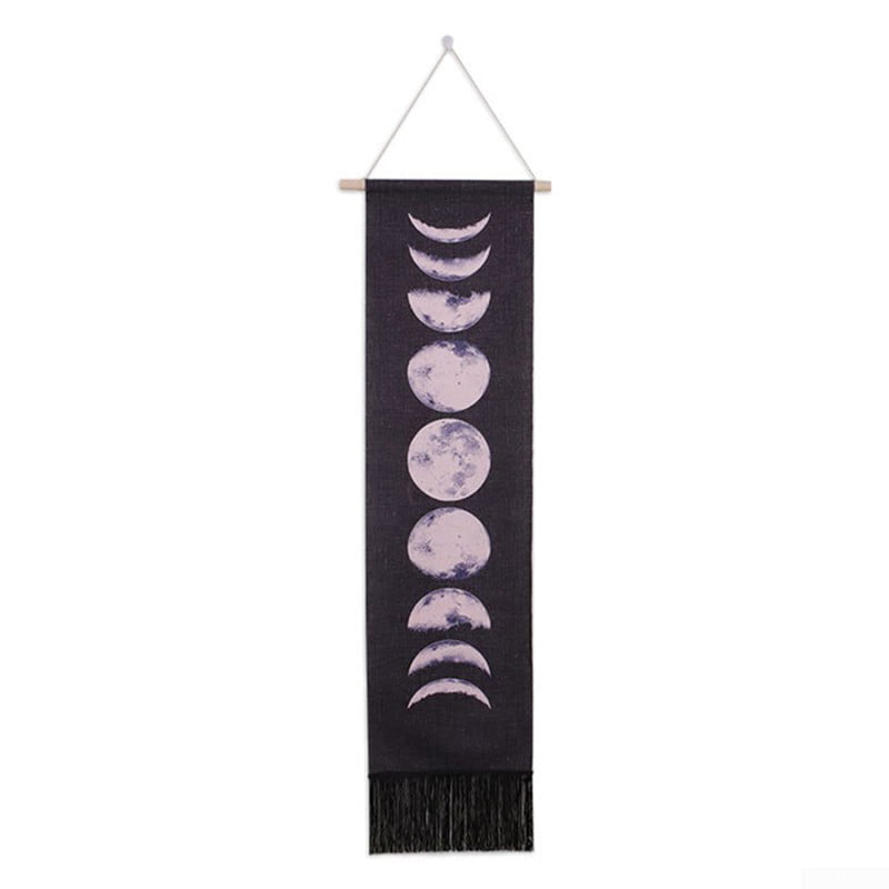 Art Gifts Moon Phase Lunar Display Wall Hanging Tapestry Wall Home Living Decor 