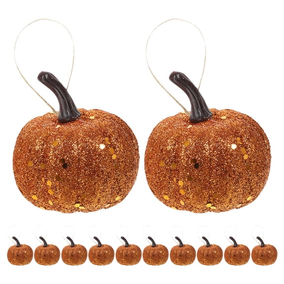 SWETRACE 12Pcs Artificial Orange Pumpkins Decorative Foam Ornaments for Fall Home Decor