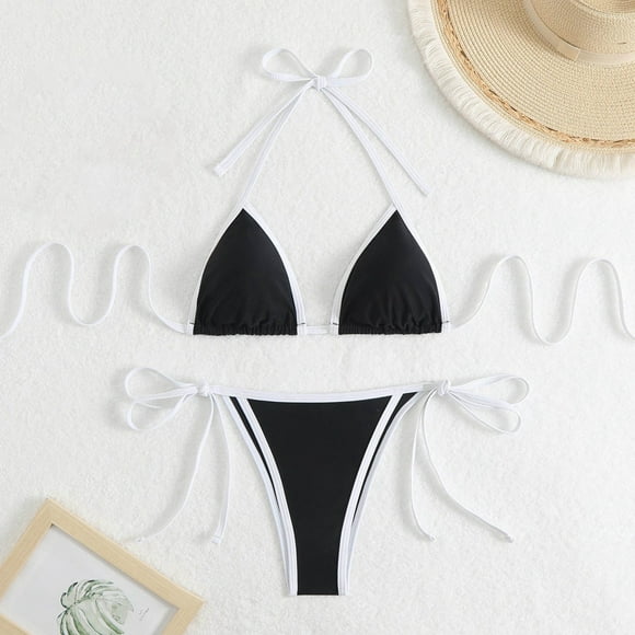 WILLBEST Trajes de Baño Mujer Dos Piezas Sexy Bikini Split Traje de Baño Para Mujer